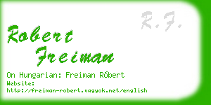 robert freiman business card